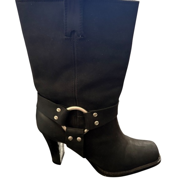 Michael Kors Women’s Fulton Harness Black Heeled Boots Size 7.5 Western - Picture 6 of 10